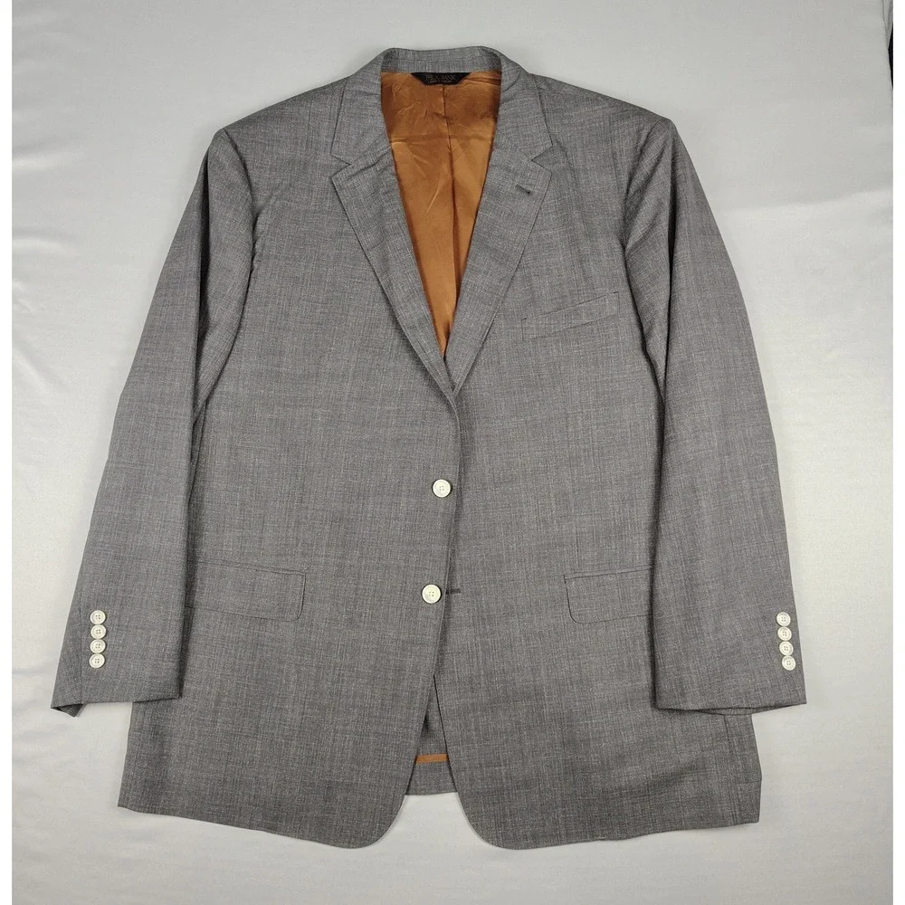 Joseph Jos A Bank 50L Charcoal Plainweave Half Lined Blazer Sport Coat EUC